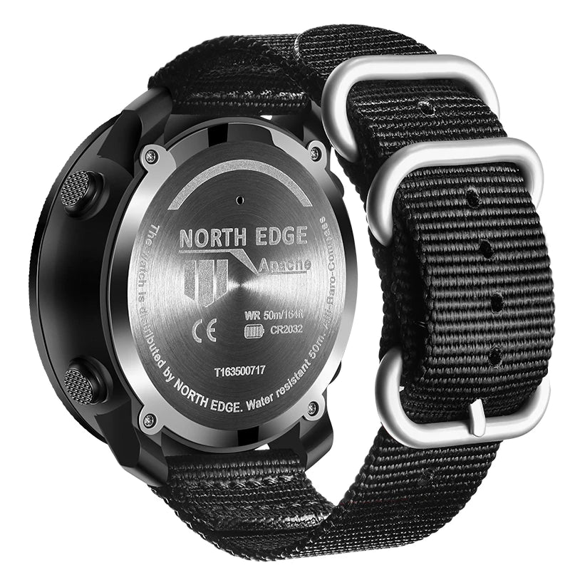 NORTH EDGE Reloj digital deportivo para hombre Horas de carrera Natación Relojes militares del ejército Altímetro Barómetro Brújula Impermeable 50m