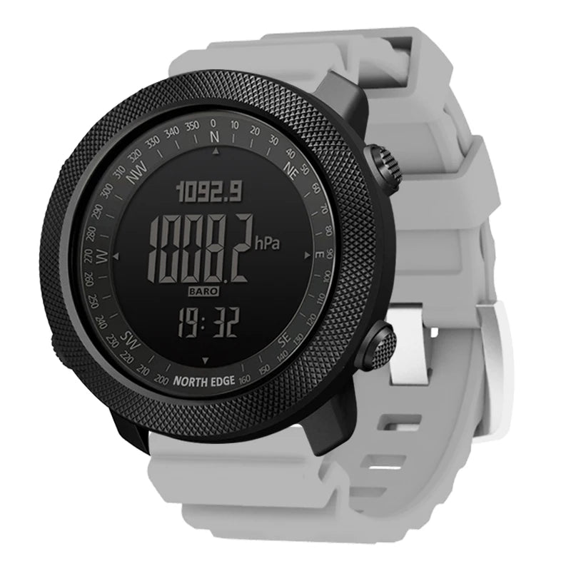 NORTH EDGE Reloj digital deportivo para hombre Horas de carrera Natación Relojes militares del ejército Altímetro Barómetro Brújula Impermeable 50m