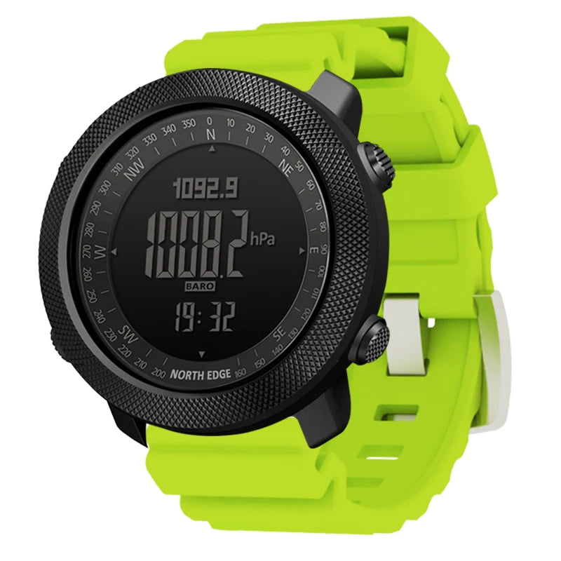 NORTH EDGE Reloj digital deportivo para hombre Horas de carrera Natación Relojes militares del ejército Altímetro Barómetro Brújula Impermeable 50m