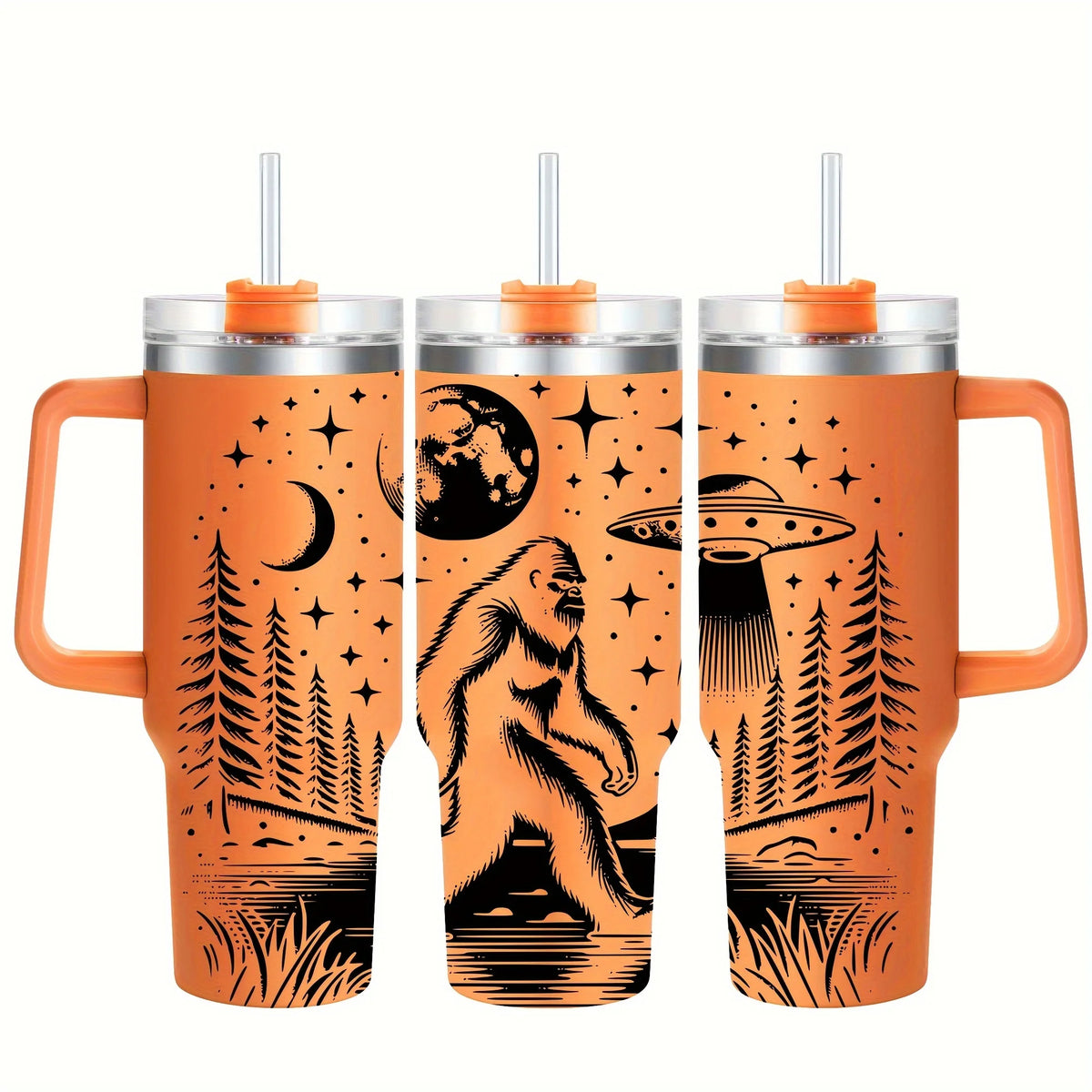 Logotipo personalizado Tazas de vaso de 40 oz Taza de vacío de acero inoxidable 304 Vaso aislado de 40 oz con asa y tapas