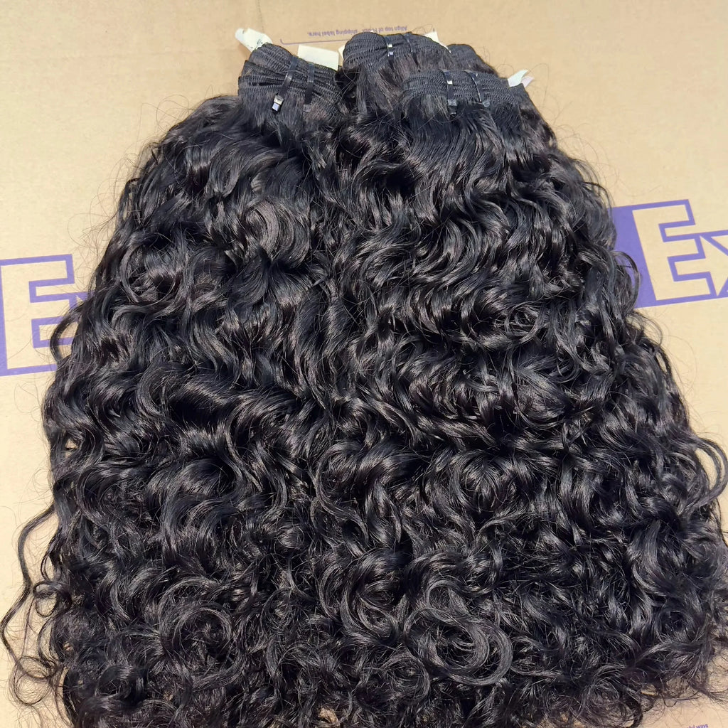 Extensiones de cabello camboyano 100% crudo baratos, paquetes de cabello humano virgen hinchable Fumi, paquetes de cabello crudo vietnamita rizado indio birmano