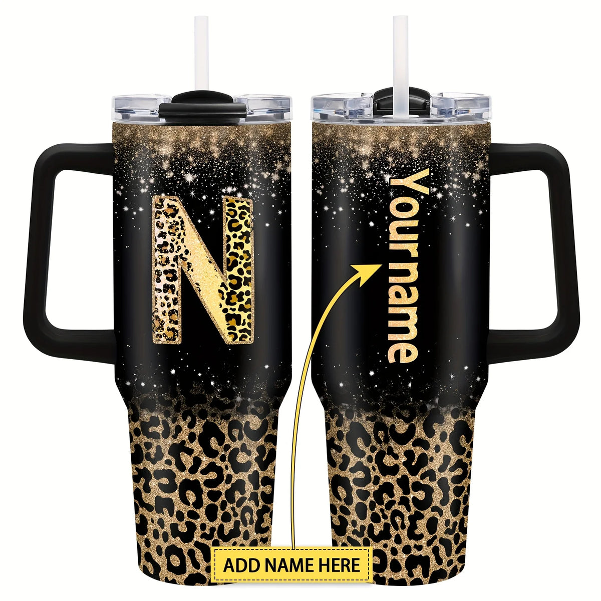Logotipo personalizado Tazas de vaso de 40 oz Taza de vacío de acero inoxidable 304 Vaso aislado de 40 oz con asa y tapas