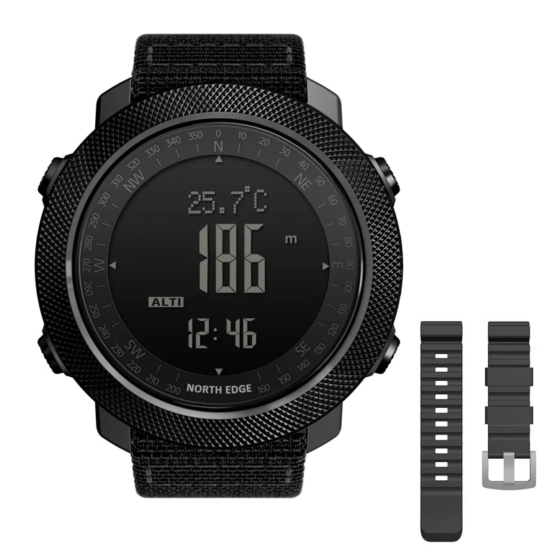 NORTH EDGE Reloj digital deportivo para hombre Horas de carrera Natación Relojes militares del ejército Altímetro Barómetro Brújula Impermeable 50m