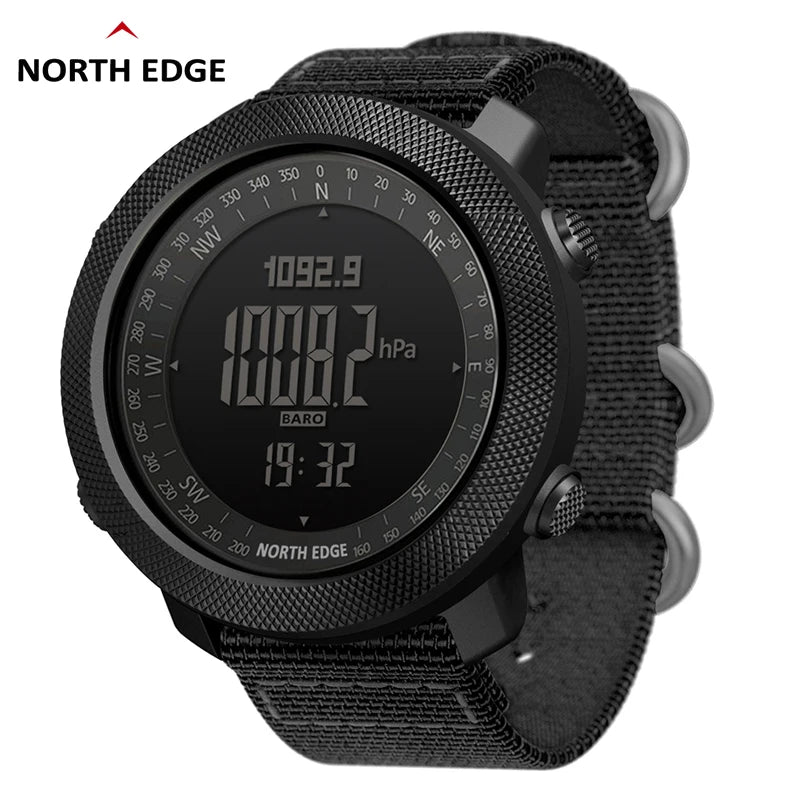 NORTH EDGE Reloj digital deportivo para hombre Horas de carrera Natación Relojes militares del ejército Altímetro Barómetro Brújula Impermeable 50m