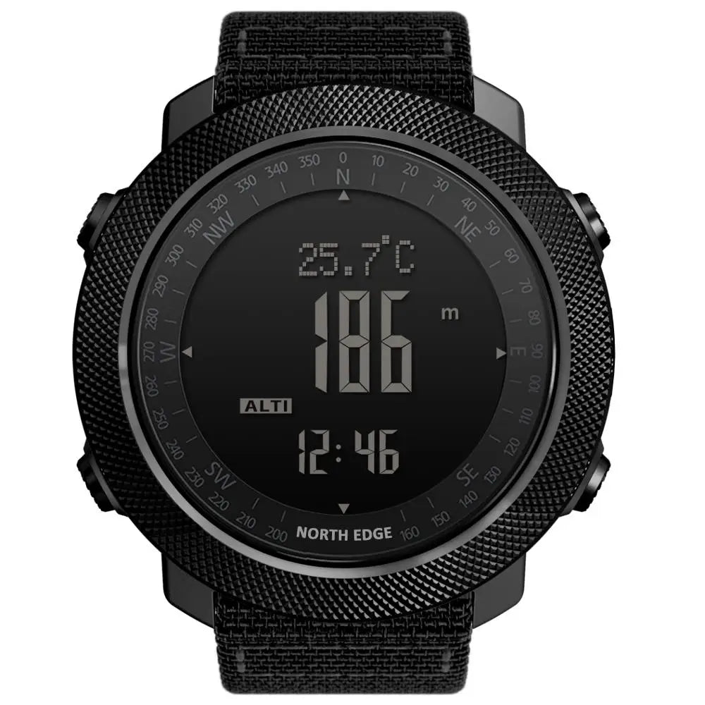 NORTH EDGE Reloj digital deportivo para hombre Horas de carrera Natación Relojes militares del ejército Altímetro Barómetro Brújula Impermeable 50m