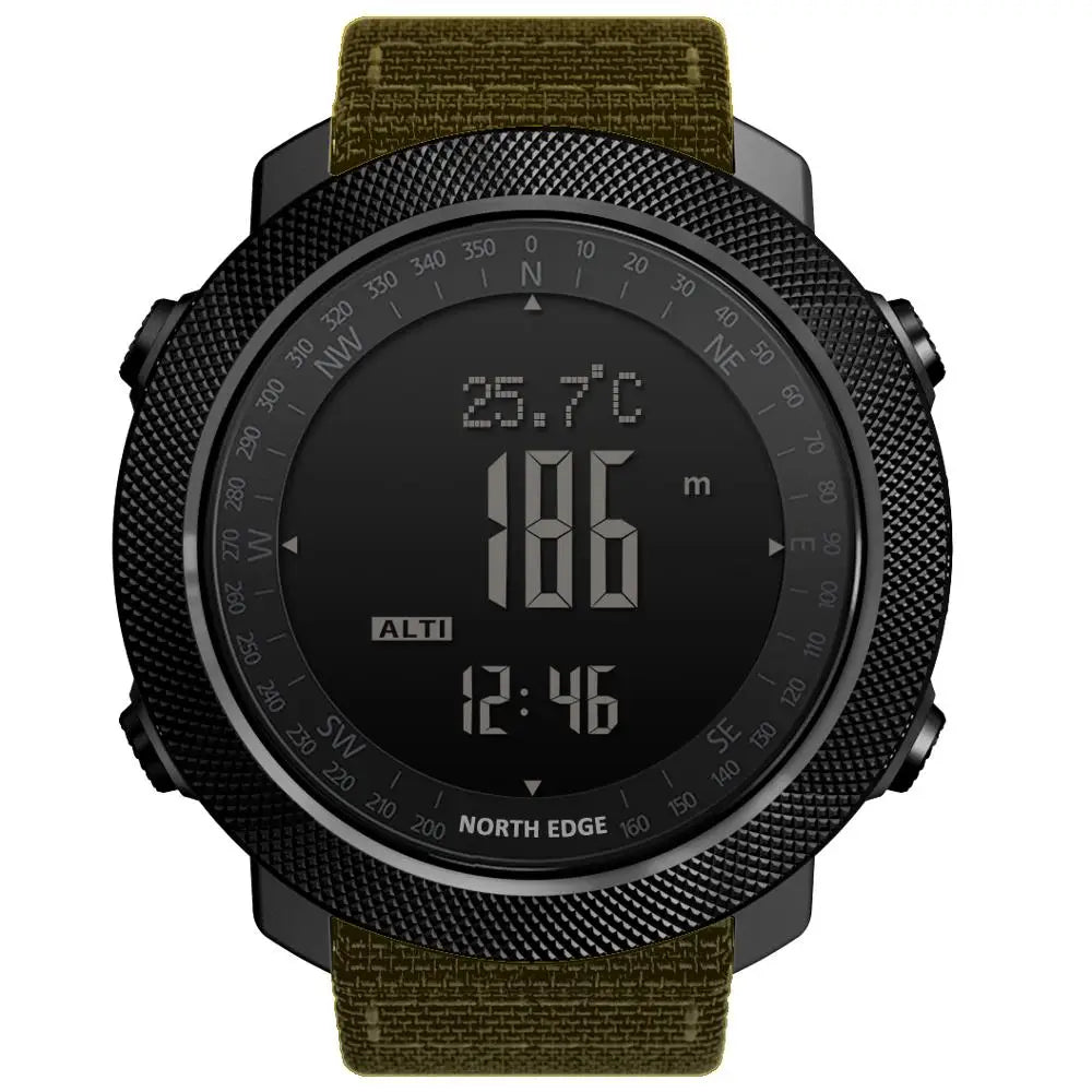 NORTH EDGE Reloj digital deportivo para hombre Horas de carrera Natación Relojes militares del ejército Altímetro Barómetro Brújula Impermeable 50m