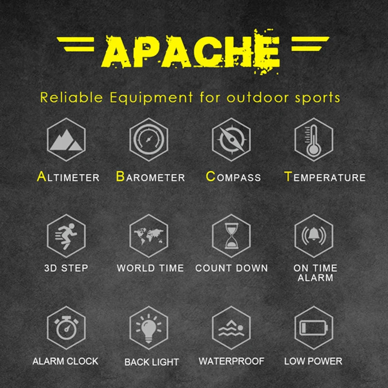 NORTH EDGE Reloj digital deportivo para hombre Horas de carrera Natación Relojes militares del ejército Altímetro Barómetro Brújula Impermeable 50m
