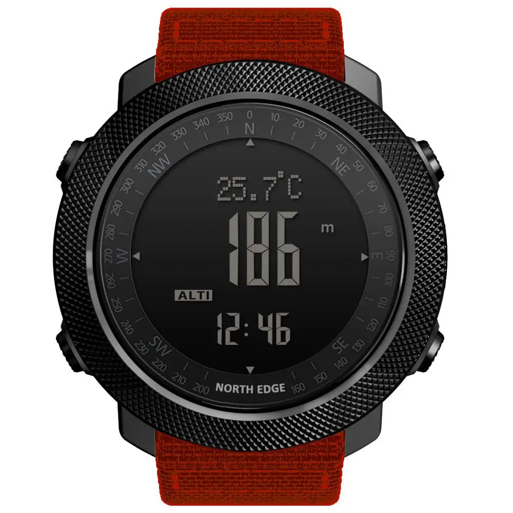 NORTH EDGE Reloj digital deportivo para hombre Horas de carrera Natación Relojes militares del ejército Altímetro Barómetro Brújula Impermeable 50m