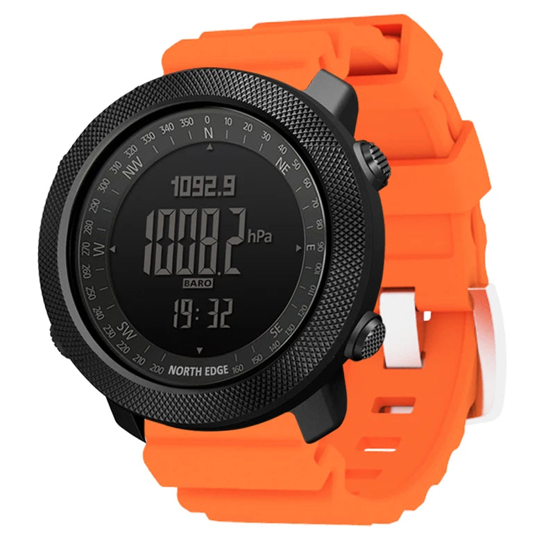 NORTH EDGE Reloj digital deportivo para hombre Horas de carrera Natación Relojes militares del ejército Altímetro Barómetro Brújula Impermeable 50m