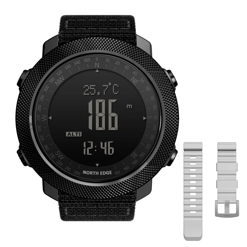 NORTH EDGE Reloj digital deportivo para hombre Horas de carrera Natación Relojes militares del ejército Altímetro Barómetro Brújula Impermeable 50m