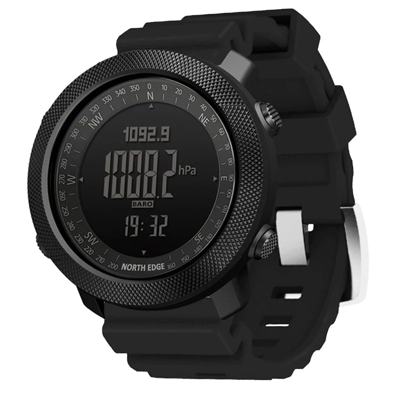 NORTH EDGE Reloj digital deportivo para hombre Horas de carrera Natación Relojes militares del ejército Altímetro Barómetro Brújula Impermeable 50m