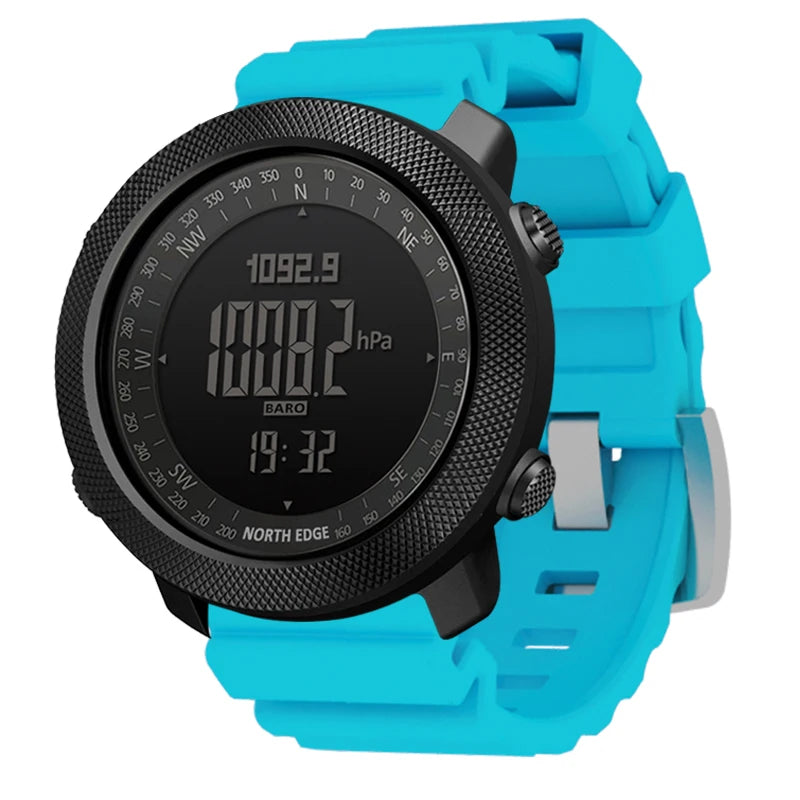 NORTH EDGE Reloj digital deportivo para hombre Horas de carrera Natación Relojes militares del ejército Altímetro Barómetro Brújula Impermeable 50m