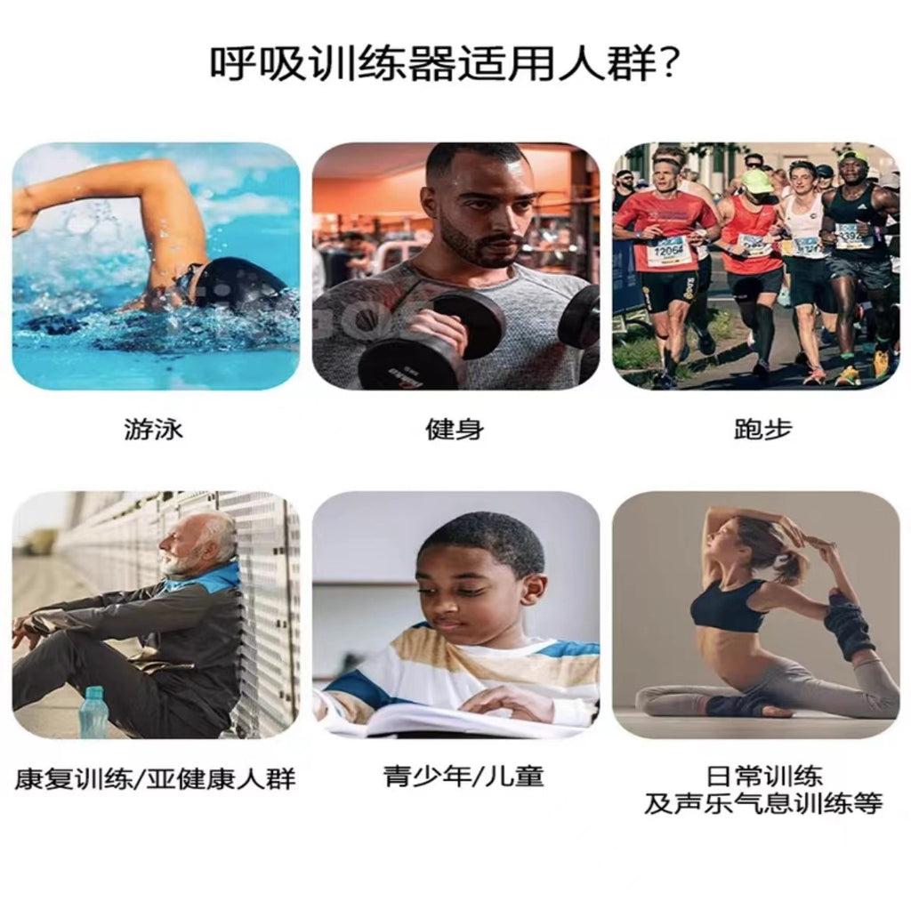 Popular entrenador de capacidad pulmonar tipo boquilla portátil para EPOC, entrenador de respiración para mejorar la función pulmonar, entrenador de ejercicio