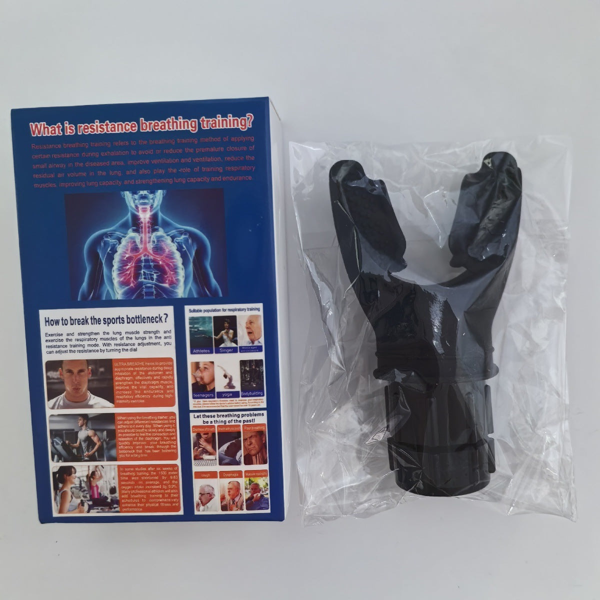 Popular entrenador de capacidad pulmonar tipo boquilla portátil para EPOC, entrenador de respiración para mejorar la función pulmonar, entrenador de ejercicio
