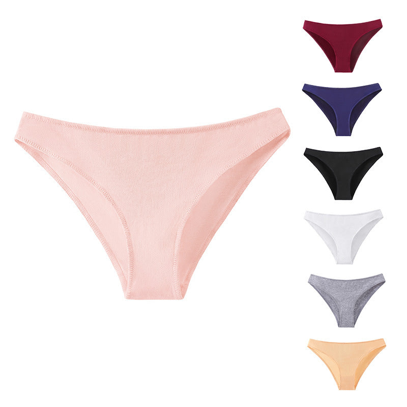 Ropa interior de algodón para mujer, cintura baja, japonesa, talla grande, media cadera, cómoda, agradable para la piel, transpirable, calzoncillos de niña, entrepierna de algodón transpirable