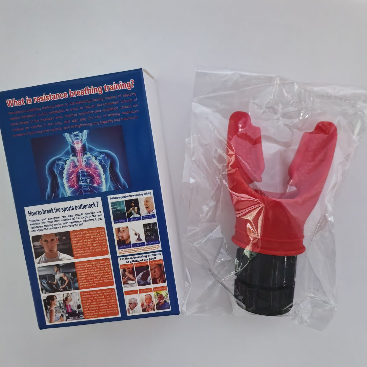Popular entrenador de capacidad pulmonar tipo boquilla portátil para EPOC, entrenador de respiración para mejorar la función pulmonar, entrenador de ejercicio