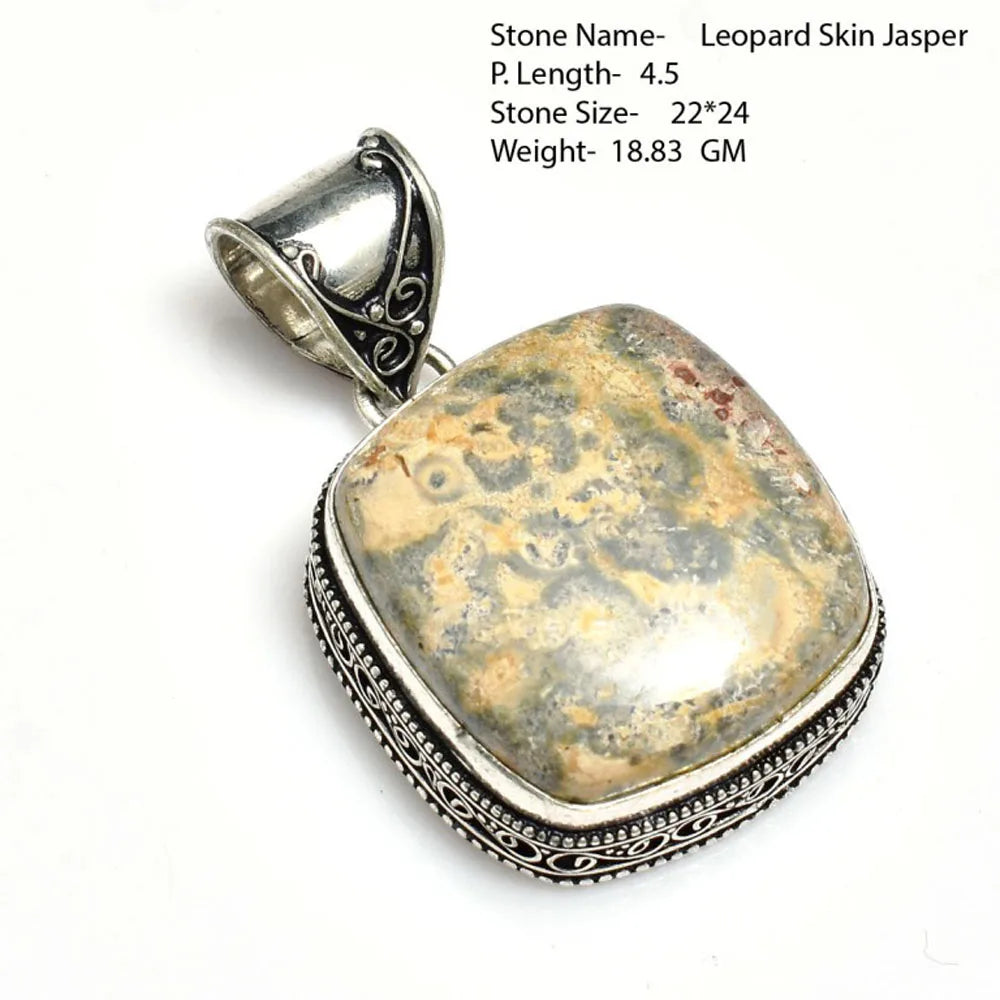 Colgante antiguo de ágata de jaspe genuino Unakite