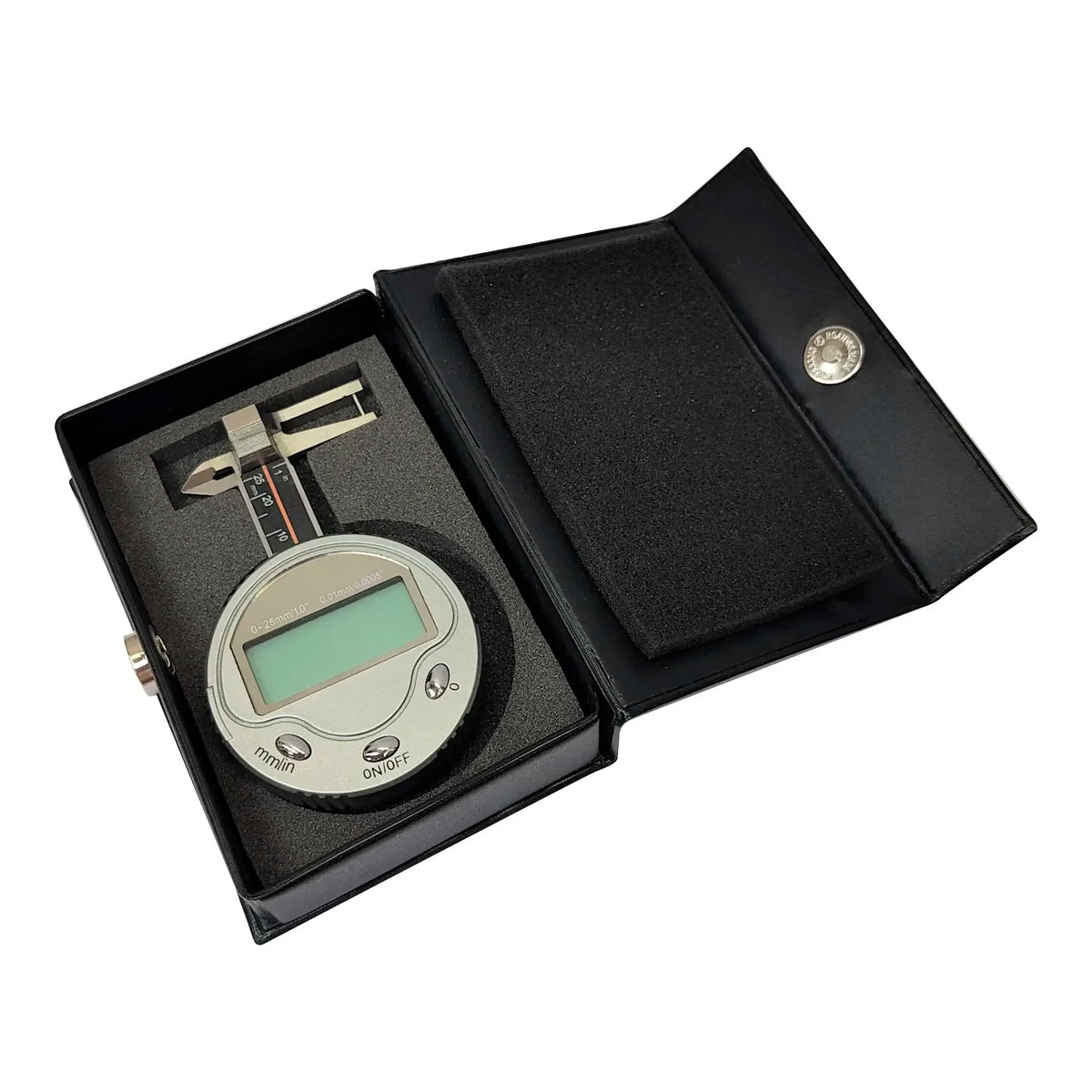 Medidor digital redondo multifunción Herramientas de medición de grosor de diamantes y piedras preciosas Mini calibrador de bolsillo de alta calidad 0-25 mm 0,01 mm