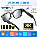Lenovo 8K HD AI Gafas Inteligentes Cámara 1600WDual Traducción en tiempo real Llamada Bluetooth Sesión Audio Vídeo Música Reproducir Gafas de sol 2026