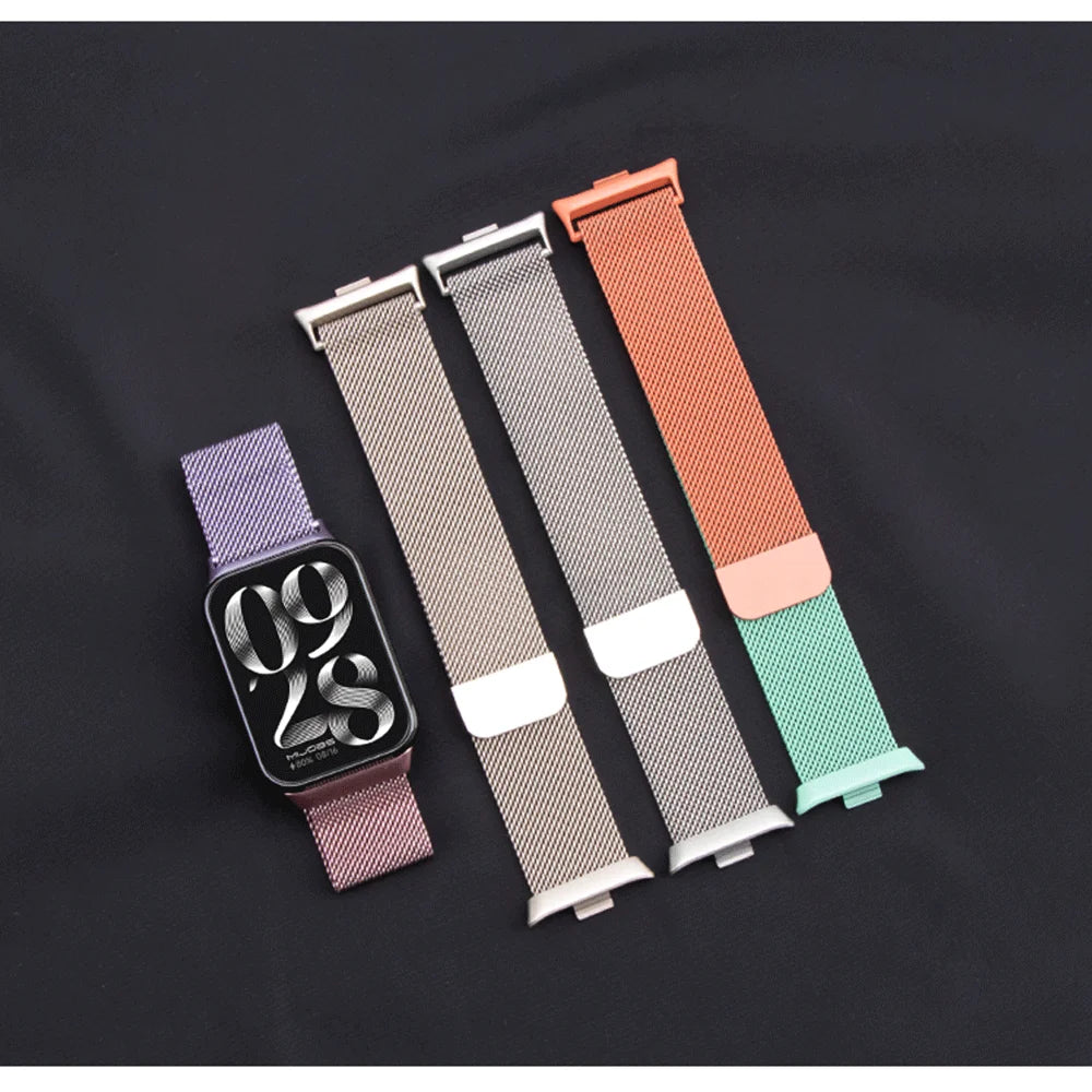 Correa de bucle magnético para Xiaomi Redmi Watch 5/4, pulsera de metal para Xiaomi Band 9 Pro/8pro Correa de repuesto Accesorio