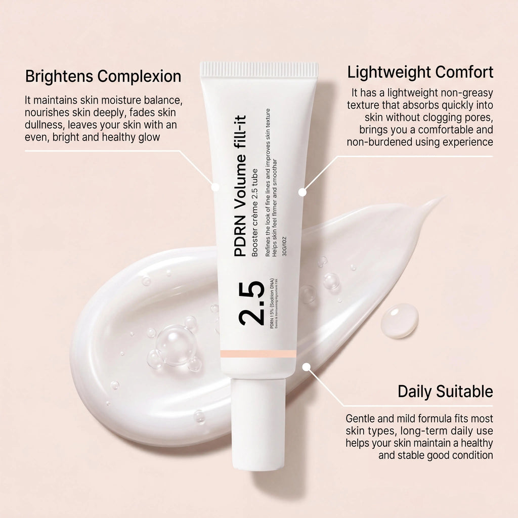 PDRN Volume fill it Crema Booster para la frente, las líneas de la sonrisa y las arrugas de la piel, antienvejecimiento, crema de volumen facial reafirmante, cuidado diario de la piel