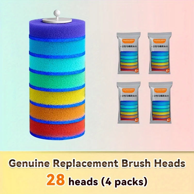 Toilet Brush with Holder Set Wall Mounted Long Handle Soft Flexible Brush Head No Dead Corner Bathroom Tool Made by JOYBOS