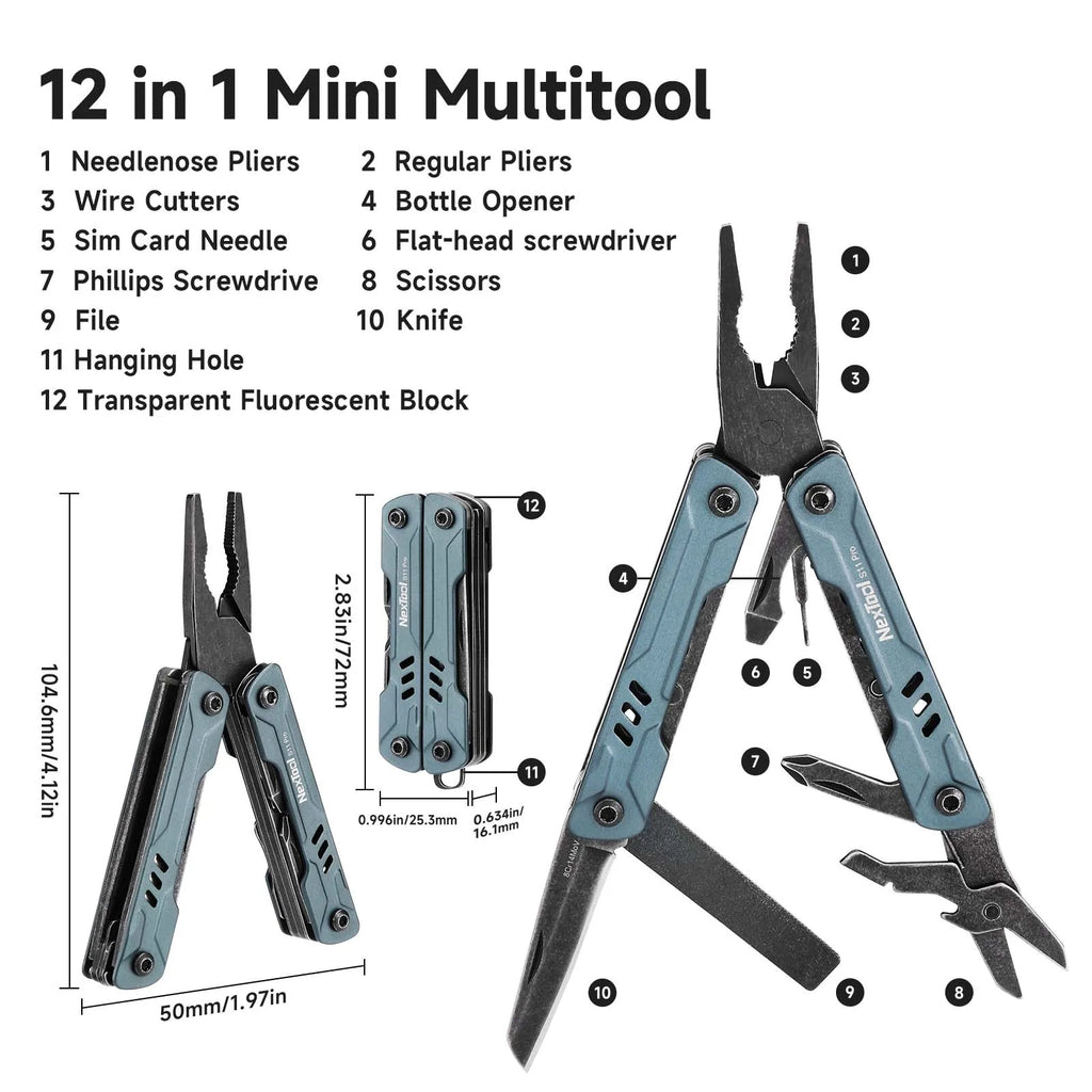 NexTool Multitool Mini Flagship F12 Mini Sailor S0 S11 Pro E1 Llave ajustable W1 W2 Todas las herramientas manuales portátiles EDC Multiherramienta