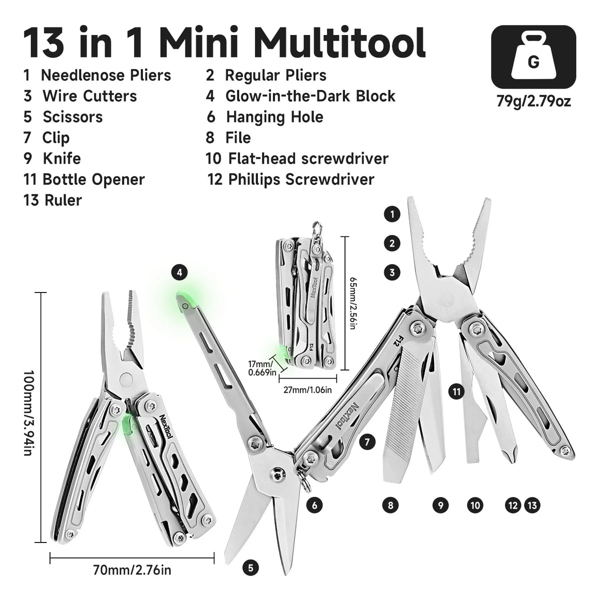 NexTool Multitool Mini Flagship F12 Mini Sailor S0 S11 Pro E1 Llave ajustable W1 W2 Todas las herramientas manuales portátiles EDC Multiherramienta