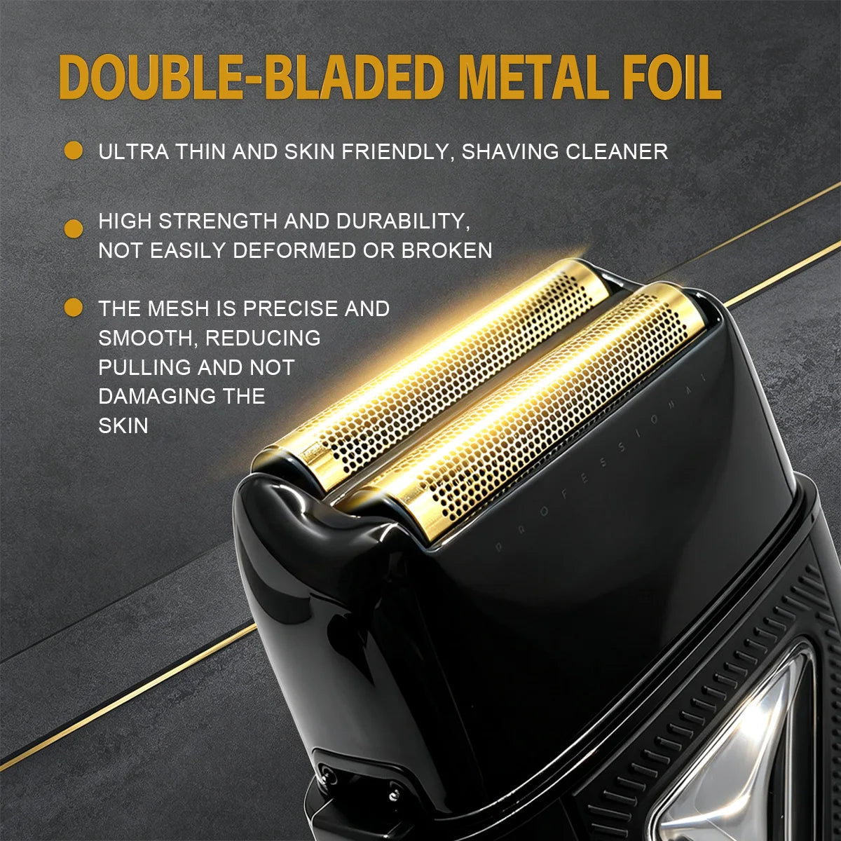 Afeitadora eléctrica VGR Recortadora de barba profesional 10000 RPM Vector Motor Foil Shaver Recíproco Cargador de base para hombre V-334