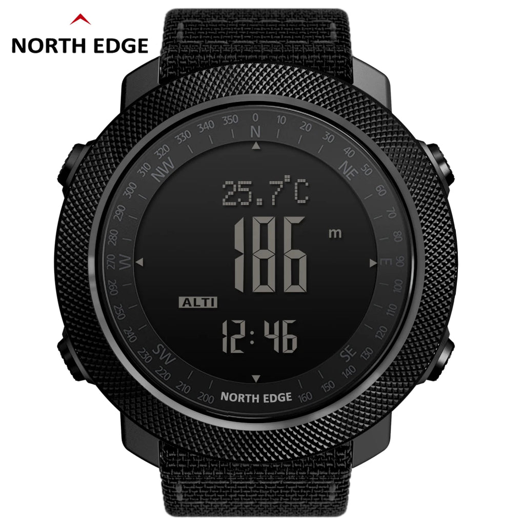 NORTH EDGE Reloj digital deportivo para hombre Horas de carrera Natación Relojes militares del ejército Altímetro Barómetro Brújula Impermeable 50m