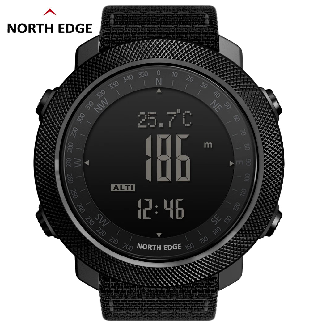 NORTH EDGE Reloj digital deportivo para hombre Horas de carrera Natación Relojes militares del ejército Altímetro Barómetro Brújula Impermeable 50m