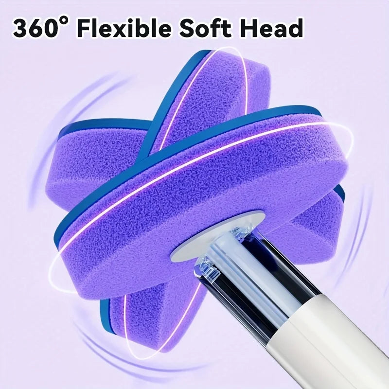 Toilet Brush with Holder Set Wall Mounted Long Handle Soft Flexible Brush Head No Dead Corner Bathroom Tool Made by JOYBOS