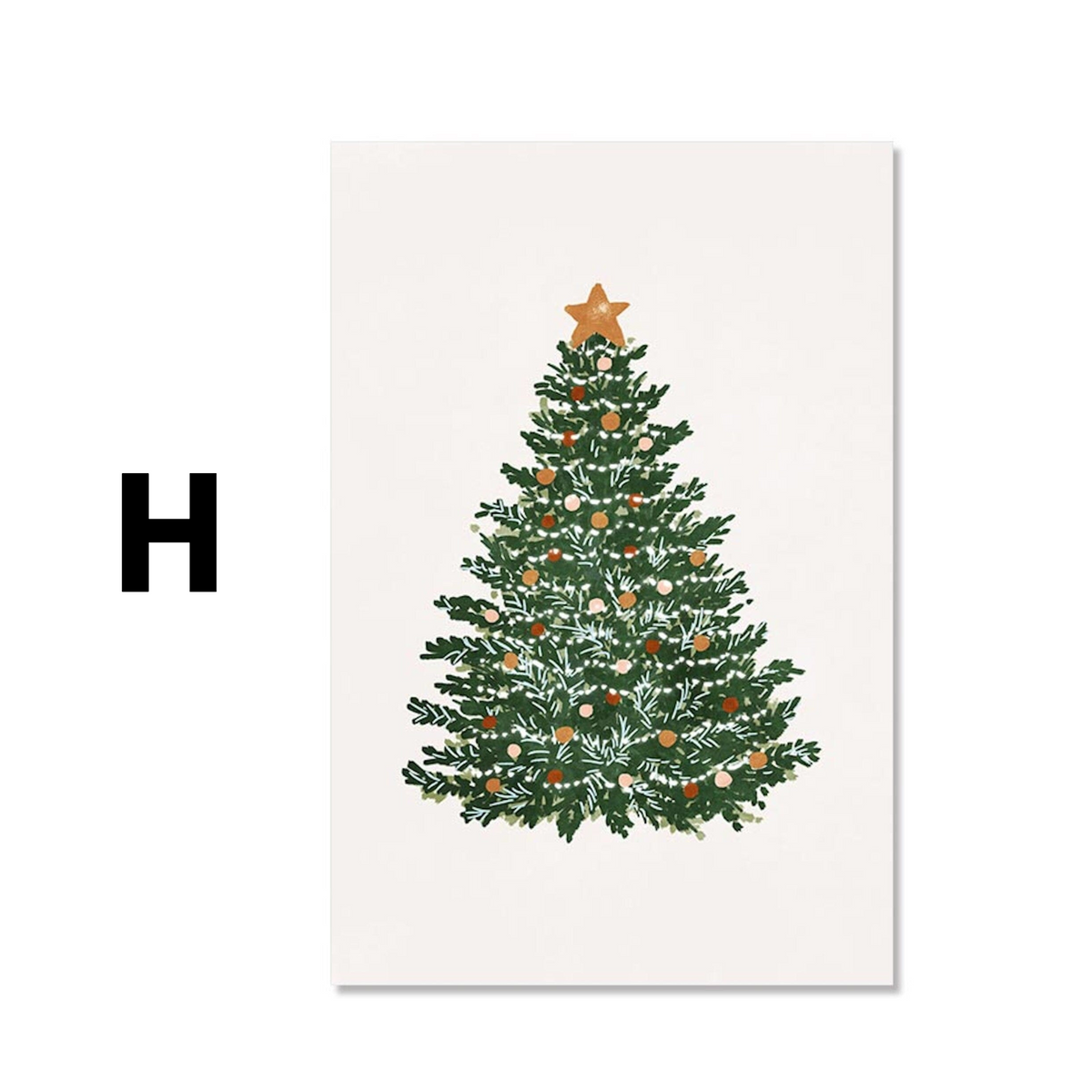 Poster Weihnachtesbaum mit Geschenken als Deko Print ohne Rahmen-9