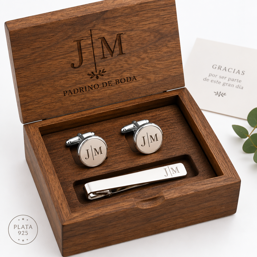 Caja de gemelos de madera personalizados
